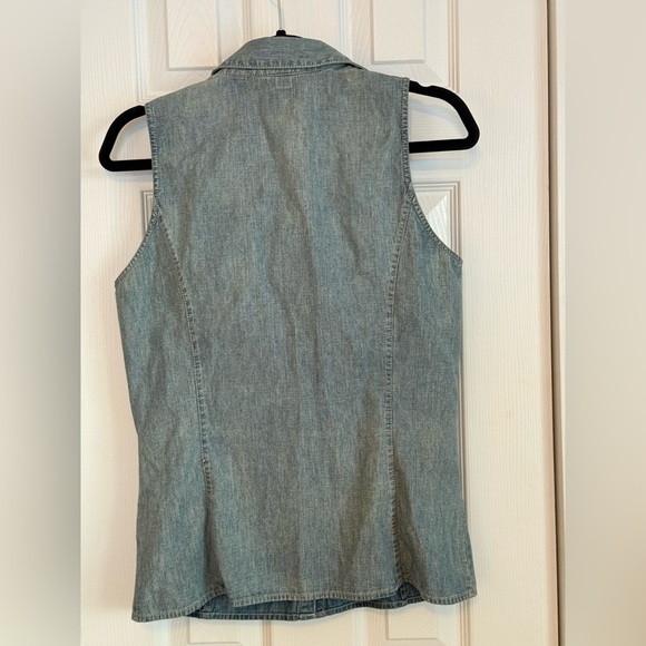 Ralph Lauren Blue Denim Top - Picture 2 of 3